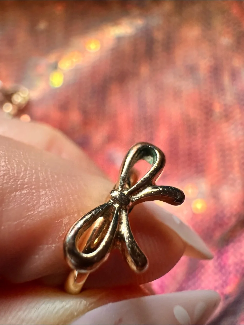 UO • Gold Tone Cat, Bow, Ribbon and Rhinestone Ring Bundle